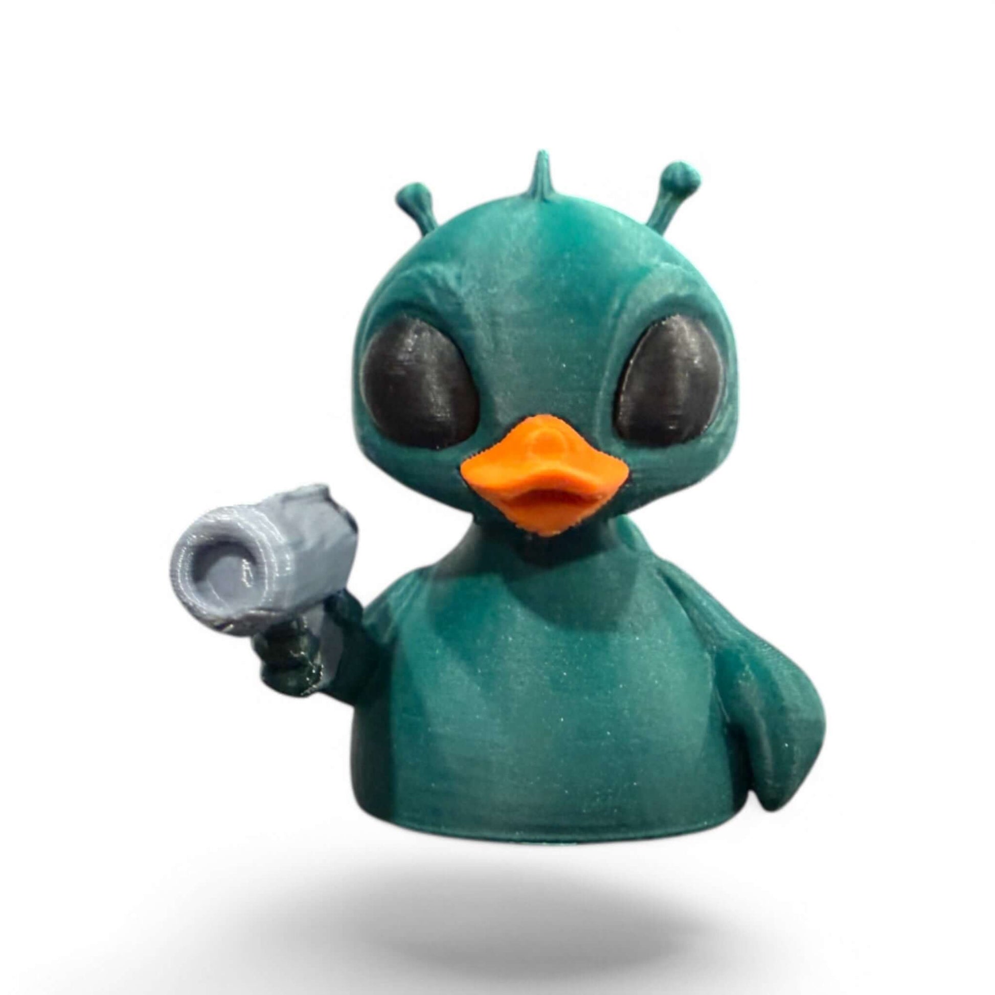 Green Alien Duck – 3D-Printed Duck in Classic UFO Green with Out-of-This-World Charm 3D-Printed Duck - Jeep Accessory - Rubber Duck - Great for ducking