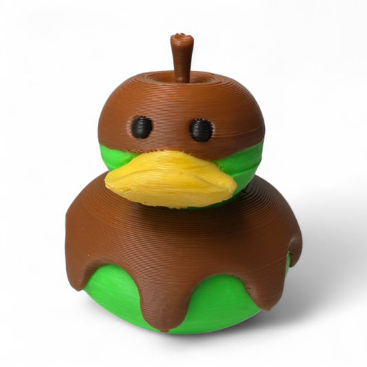 Green Caramel Apple Duck – 3D-Printed Duck with Fall Fair Flair & Sweet Style 3D-Printed Duck - Jeep Accessory - Rubber Duck - Great for ducking