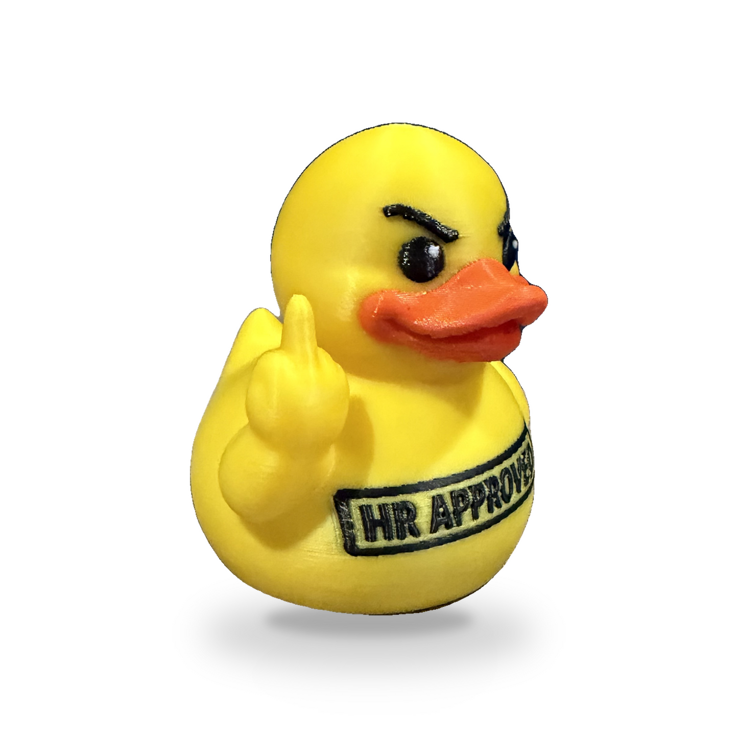 Hr Approved Sarcastic Duck - yellow 3D Printed Collectible Desk Decor Gift 3D-Printed Duck - Jeep Accessory - Rubber Duck - Great for ducking