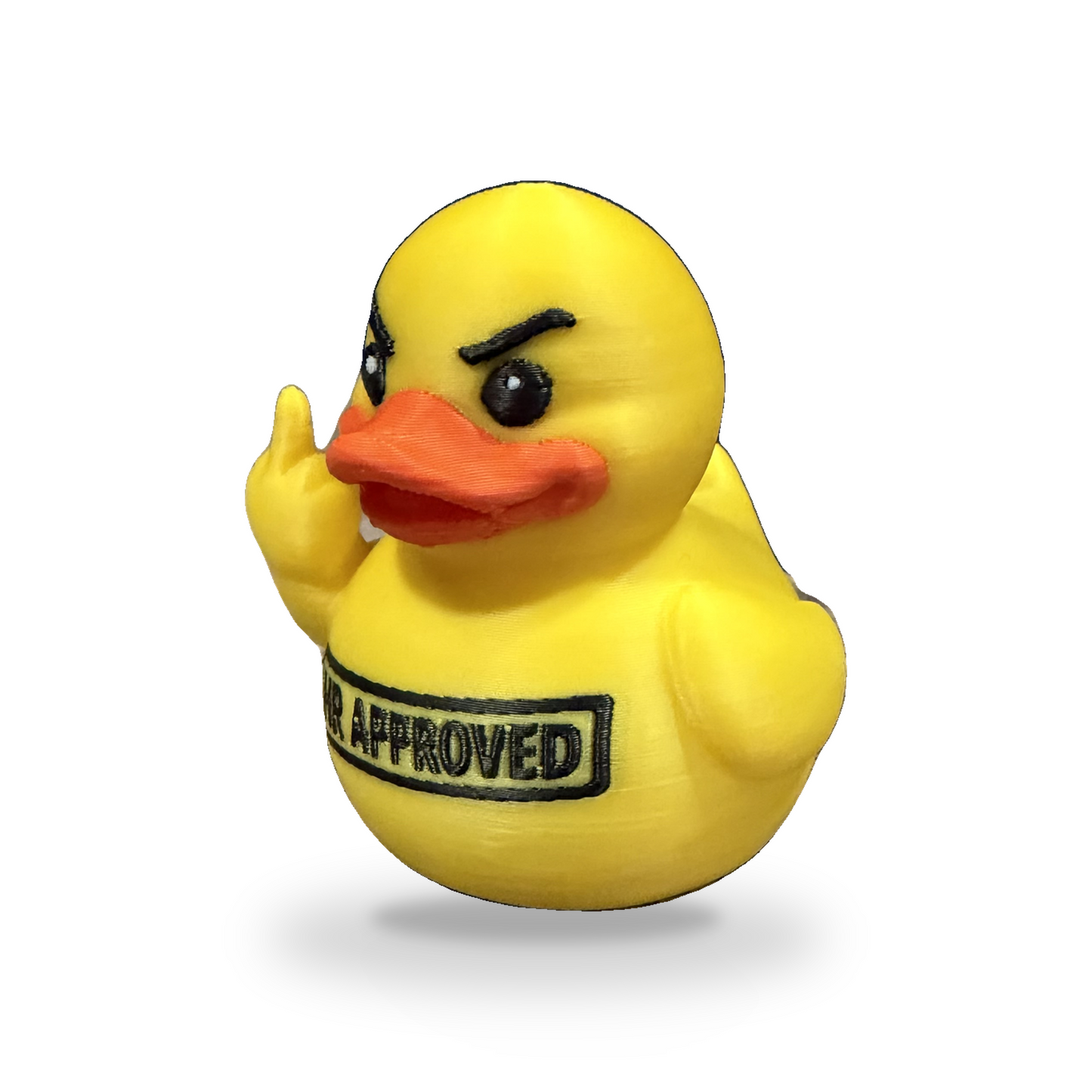 Hr Approved Sarcastic Duck - yellow 3D Printed Collectible Desk Decor Gift 3D-Printed Duck - Jeep Accessory - Rubber Duck - Great for ducking
