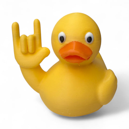 I Love You Sign Language Duck – 3D-Printed Duck Using ASL to Share Love & Kindness 3D-Printed Duck - Jeep Accessory - Rubber Duck - Great for ducking