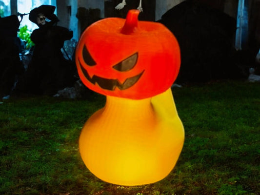 Jack-O-Lantern Duck 3D-Printed Duck - Jeep Accessory - Rubber Duck - Great for ducking