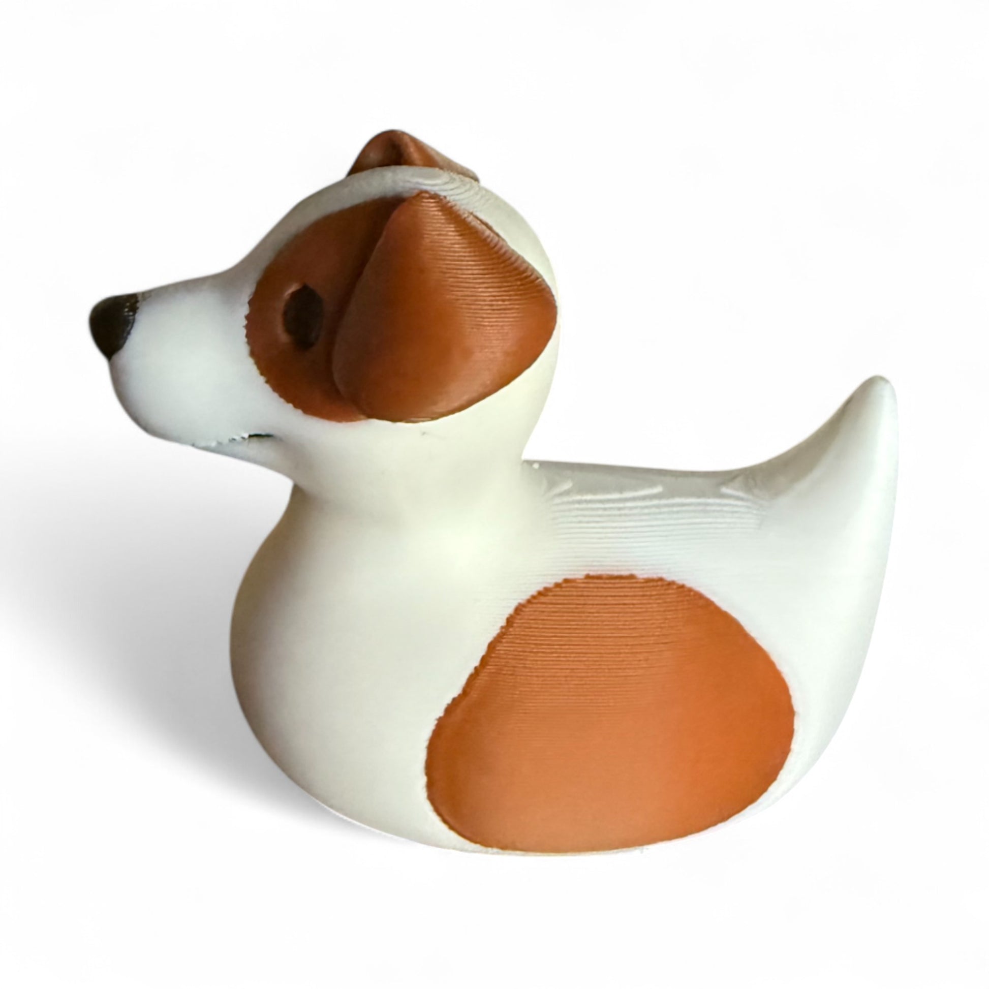 Jack Russell Duck – 3D-Printed Duck Inspired by the Energetic Terrier Breed for Vehicle Dashboard 3D-Printed Duck - Jeep Accessory - Rubber Duck - Great for ducking