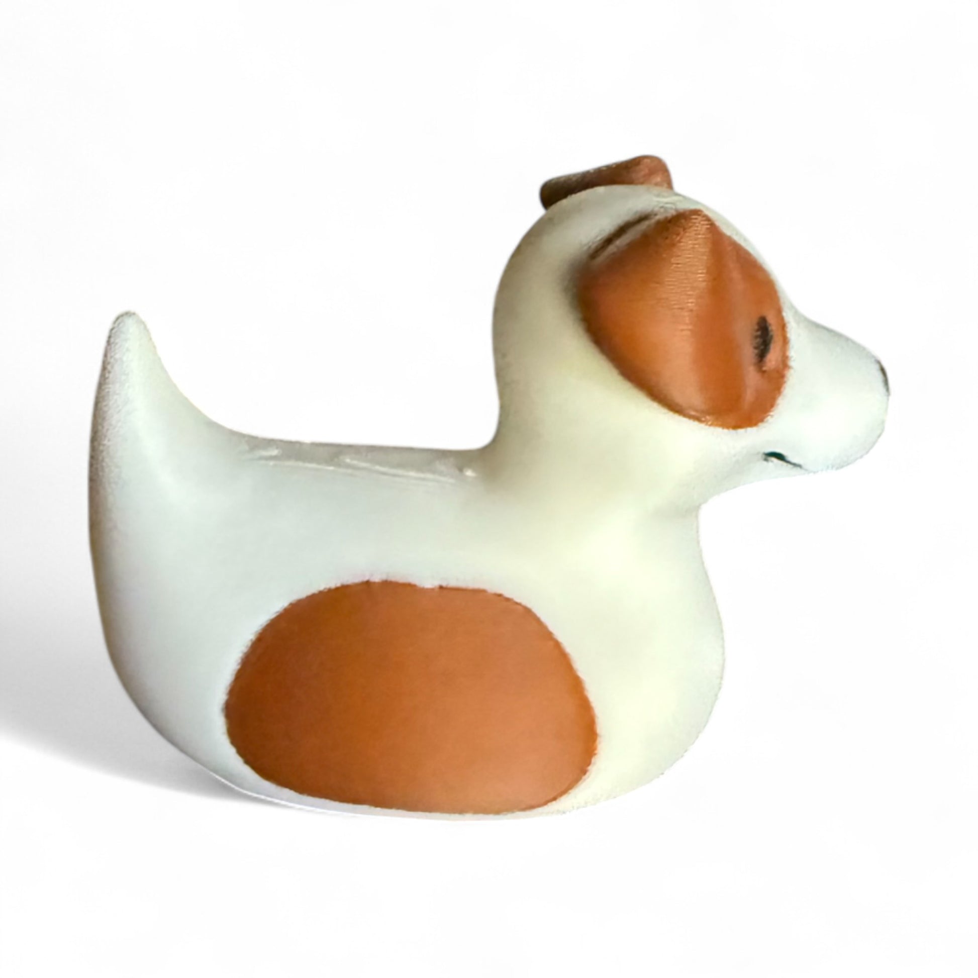 Jack Russell Duck – 3D-Printed Duck Inspired by the Energetic Terrier Breed for Vehicle Dashboard 3D-Printed Duck - Jeep Accessory - Rubber Duck - Great for ducking