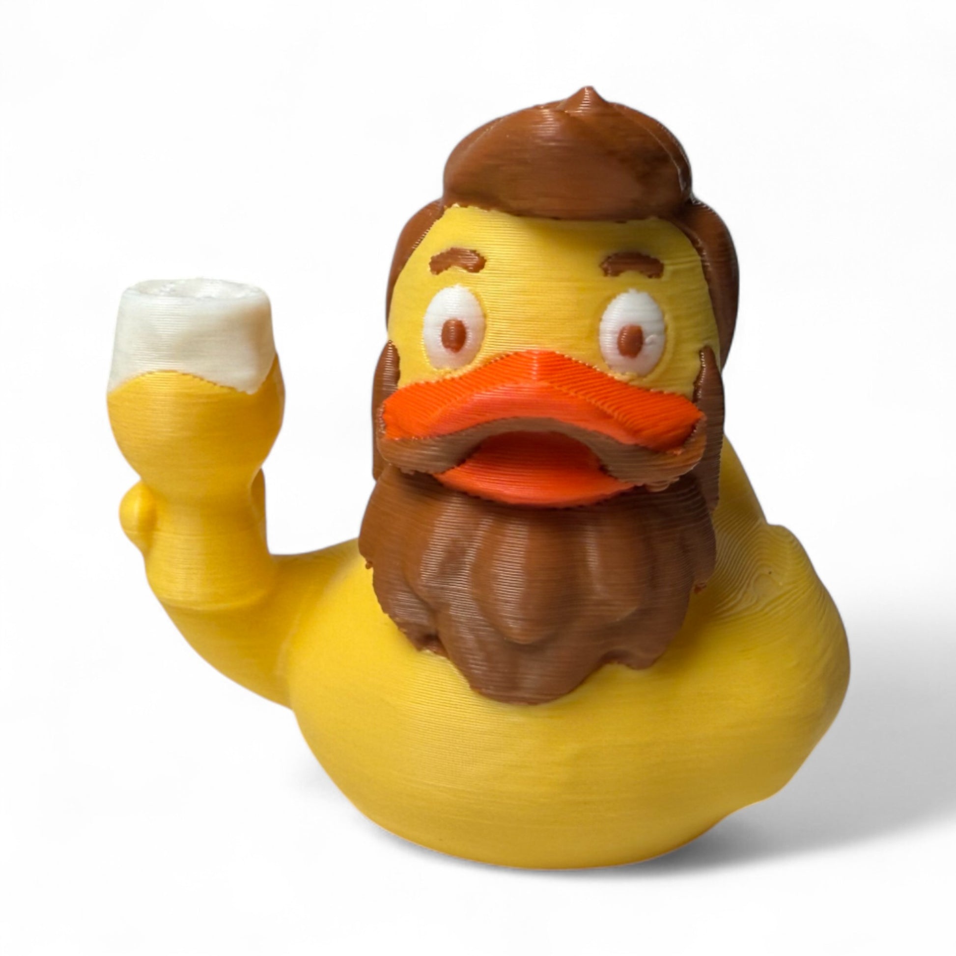 Jamie the IPA Duck – 3D-Printed Beer-Loving Duck with a Crafty Vibe and Mug 3D-Printed Duck - Jeep Accessory - Rubber Duck - Great for ducking