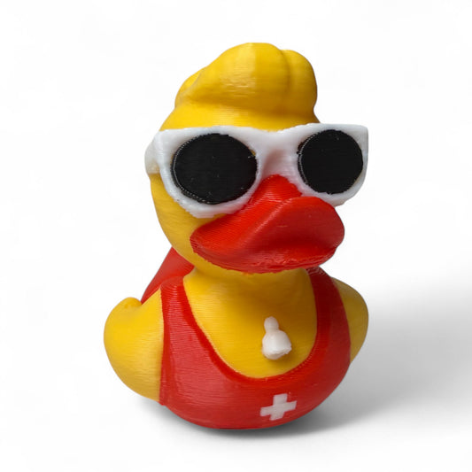 Lifeguard Duck – Baywatch-Style Duck With Whistle for Poolside Summer Fun 3D-Printed Duck - Jeep Accessory - Rubber Duck - Great for ducking