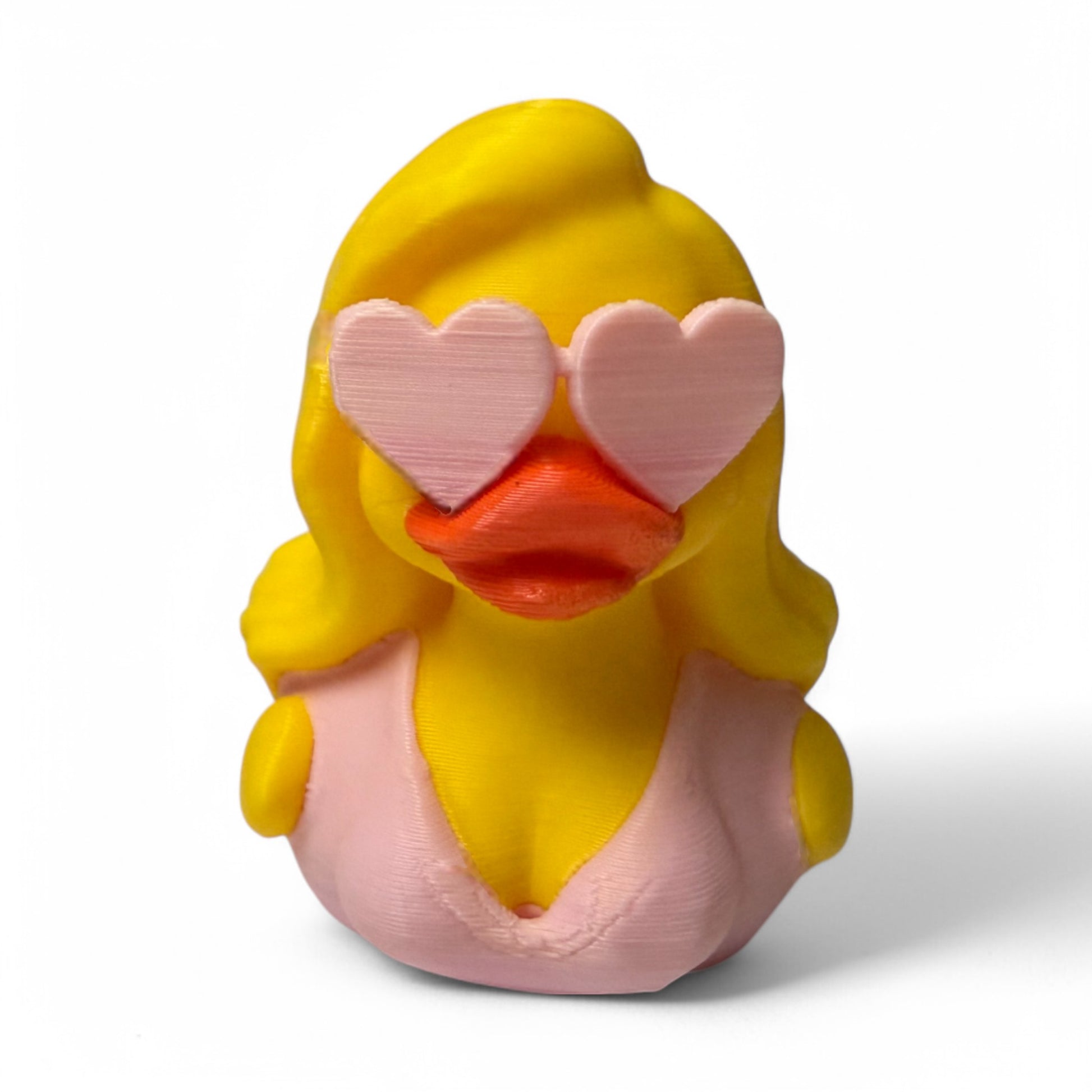 Malibu Duck – 3D-Printed Duck with Beach Blonde Style & Coastal Vibes 3D-Printed Duck - Jeep Accessory - Rubber Duck - Great for ducking