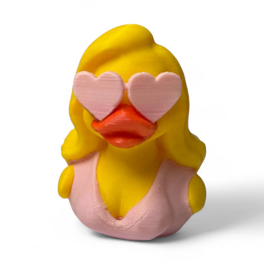 Malibu Duck – 3D-Printed Duck with Beach Blonde Style & Coastal Vibes 3D-Printed Duck - Jeep Accessory - Rubber Duck - Great for ducking