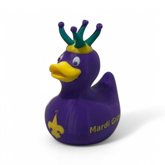 Mardi Gras Duck 3D-Printed Duck - Jeep Accessory - Rubber Duck - Great for ducking