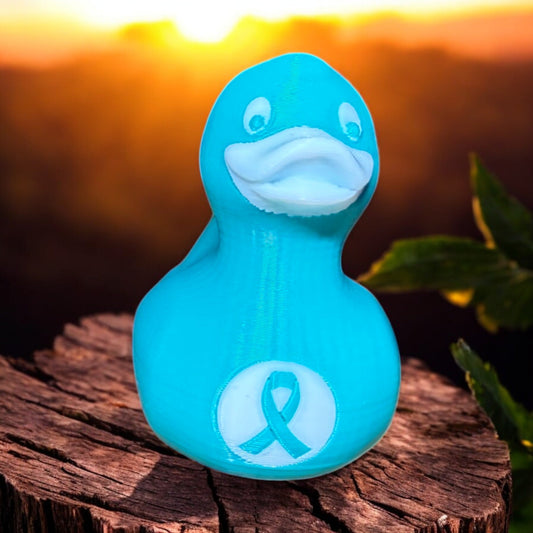 Mental Health Awareness Duck 3D-Printed Duck - Jeep Accessory - Rubber Duck - Great for ducking