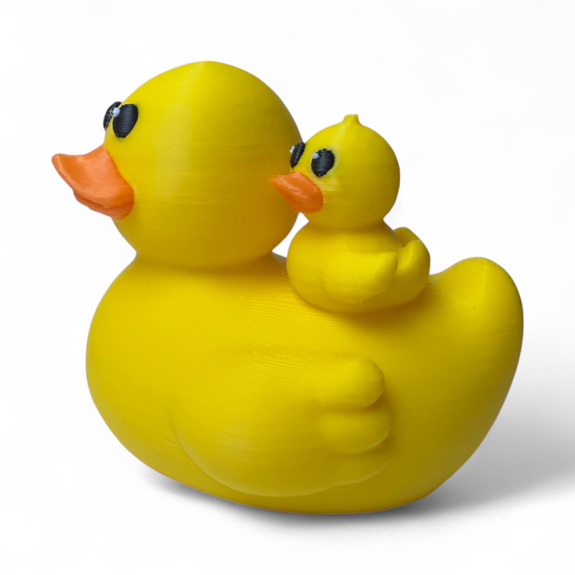 Mom Duck with Baby – 3D-Printed Duck Duo with Baby Riding on Her Back 3D-Printed Duck - Jeep Accessory - Rubber Duck - Great for ducking