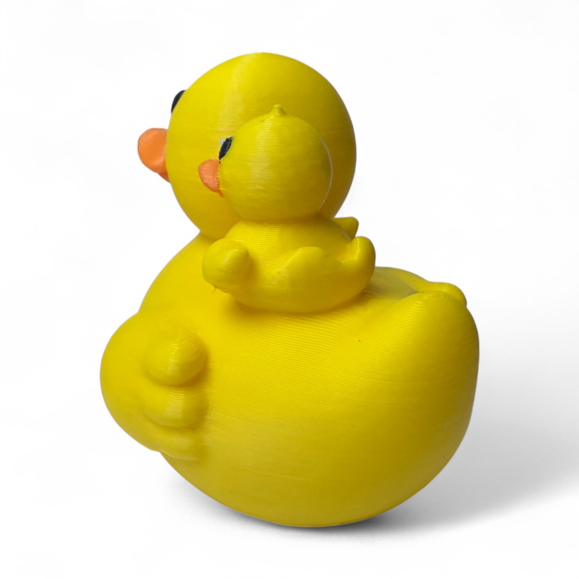Mom Duck with Baby – 3D-Printed Duck Duo with Baby Riding on Her Back 3D-Printed Duck - Jeep Accessory - Rubber Duck - Great for ducking