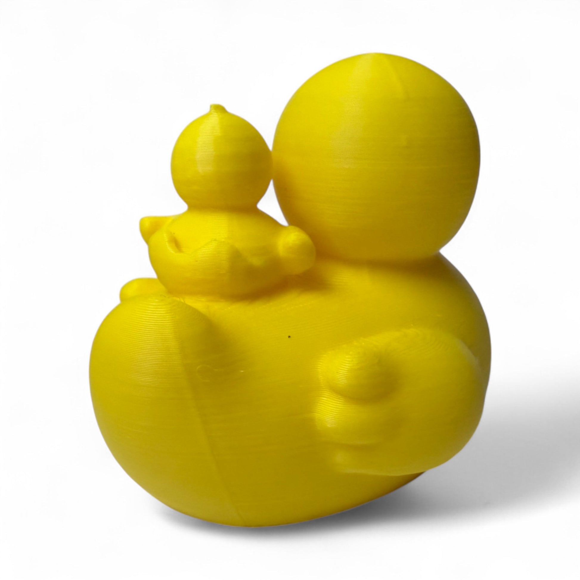 Mom Duck with Baby – 3D-Printed Duck Duo with Baby Riding on Her Back 3D-Printed Duck - Jeep Accessory - Rubber Duck - Great for ducking
