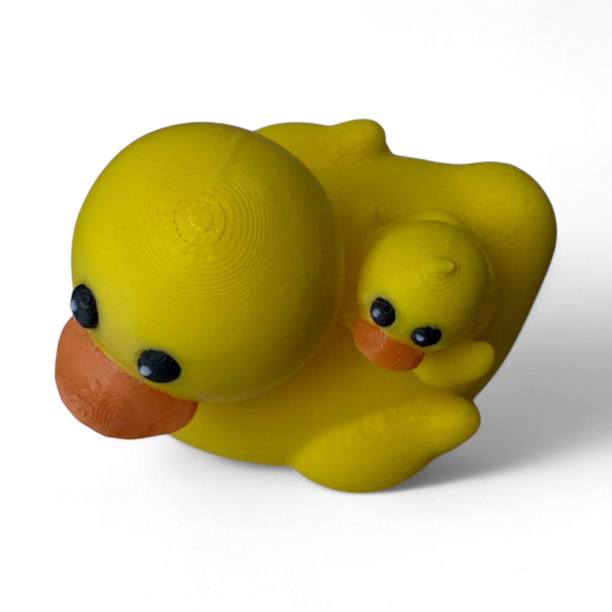 Mom Duck with Baby – 3D-Printed Duck Duo with Baby Riding on Her Back 3D-Printed Duck - Jeep Accessory - Rubber Duck - Great for ducking