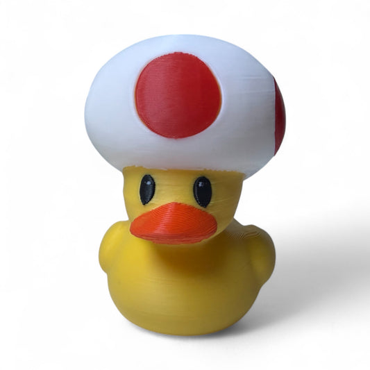Mushroom Duck – Whimsical Red Cap Duck for Collectors & Off Road Lovers 3D-Printed Duck - Jeep Accessory - Rubber Duck - Great for ducking