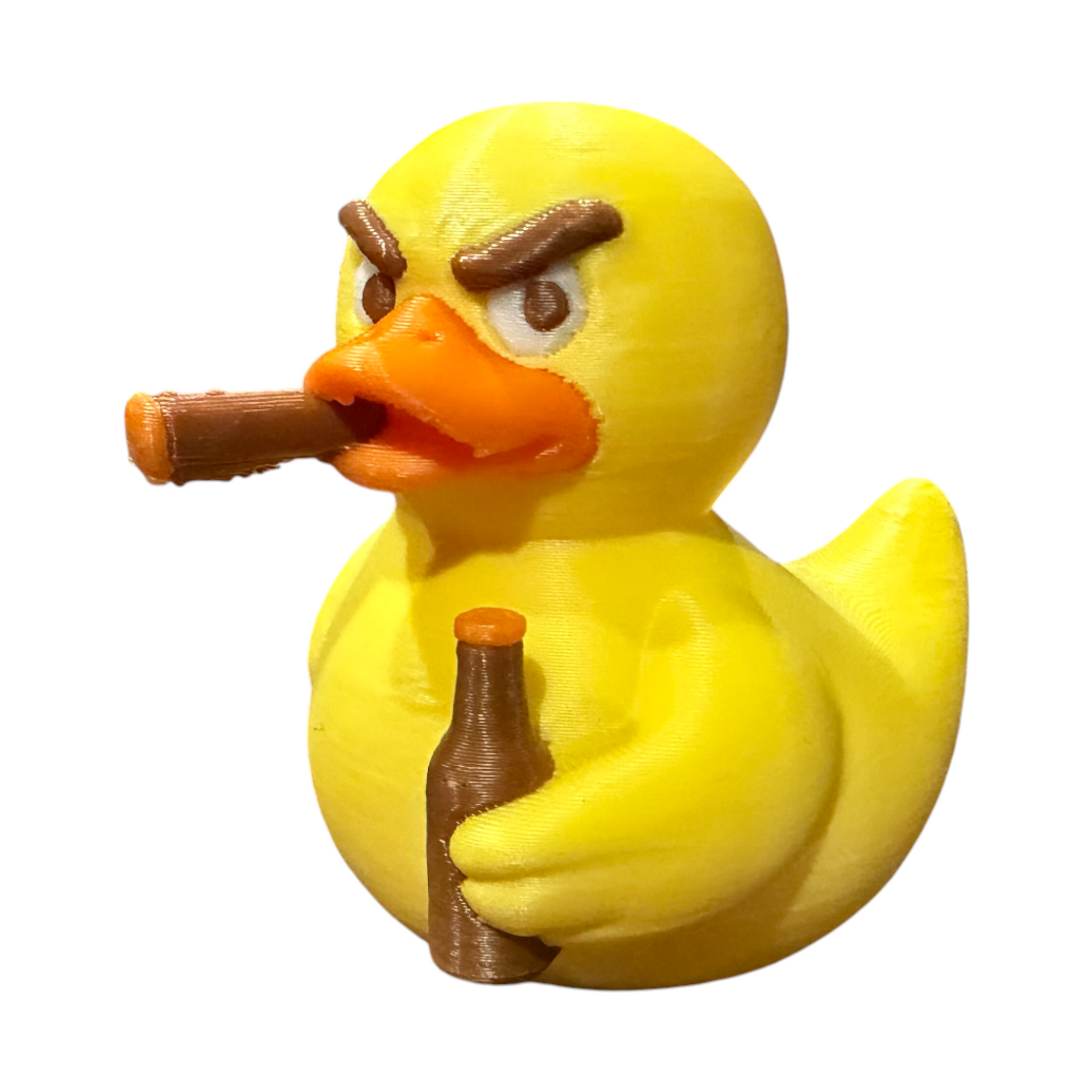 No Quacks Given Duck - 3D Printed Blue PLA Duck - Mini Collectible - Desk Decor 3D-Printed Duck - Jeep Accessory - Rubber Duck - Great for ducking