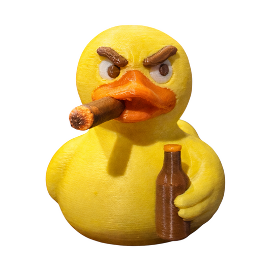No Quacks Given Duck - 3D Printed Blue PLA Duck - Mini Collectible - Desk Decor 3D-Printed Duck - Jeep Accessory - Rubber Duck - Great for ducking