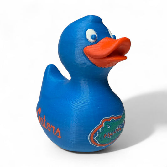 Officially Licensed Florida Gators Duck – 3D-Printed Duck in Bold Orange & Blue Gator Spirit 3D-Printed Duck - Jeep Accessory - Rubber Duck - Great for ducking