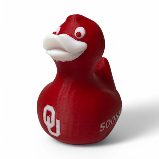 Oklahoma Sooners Duck – Officially Licensed Team Spirit Duck 3D-Printed Duck - Jeep Accessory - Rubber Duck - Great for ducking