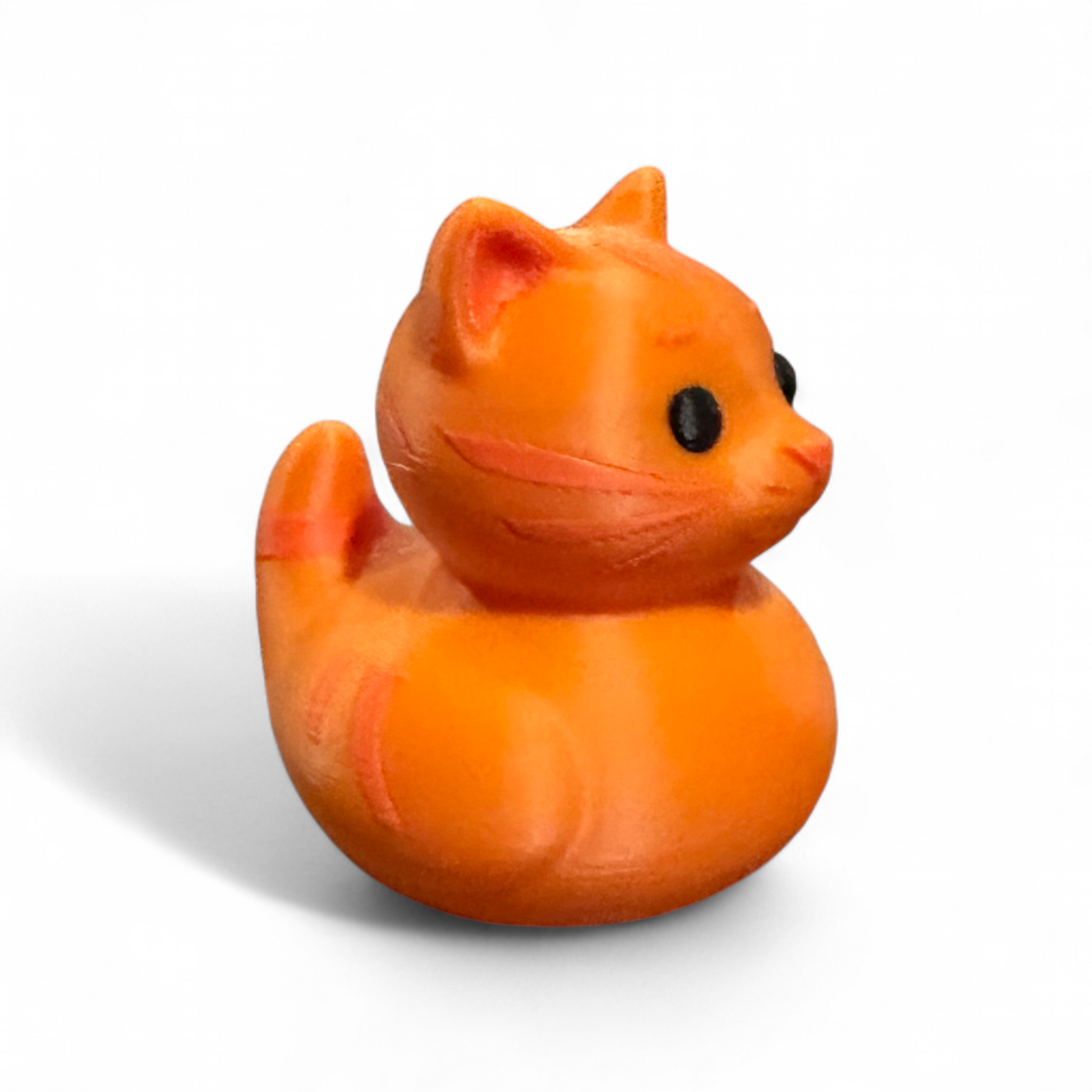 Orange Cat Duck - 3D Printed Collectible Desk and Dashboard Decor Gift 3D-Printed Duck - Jeep Accessory - Rubber Duck - Great for ducking
