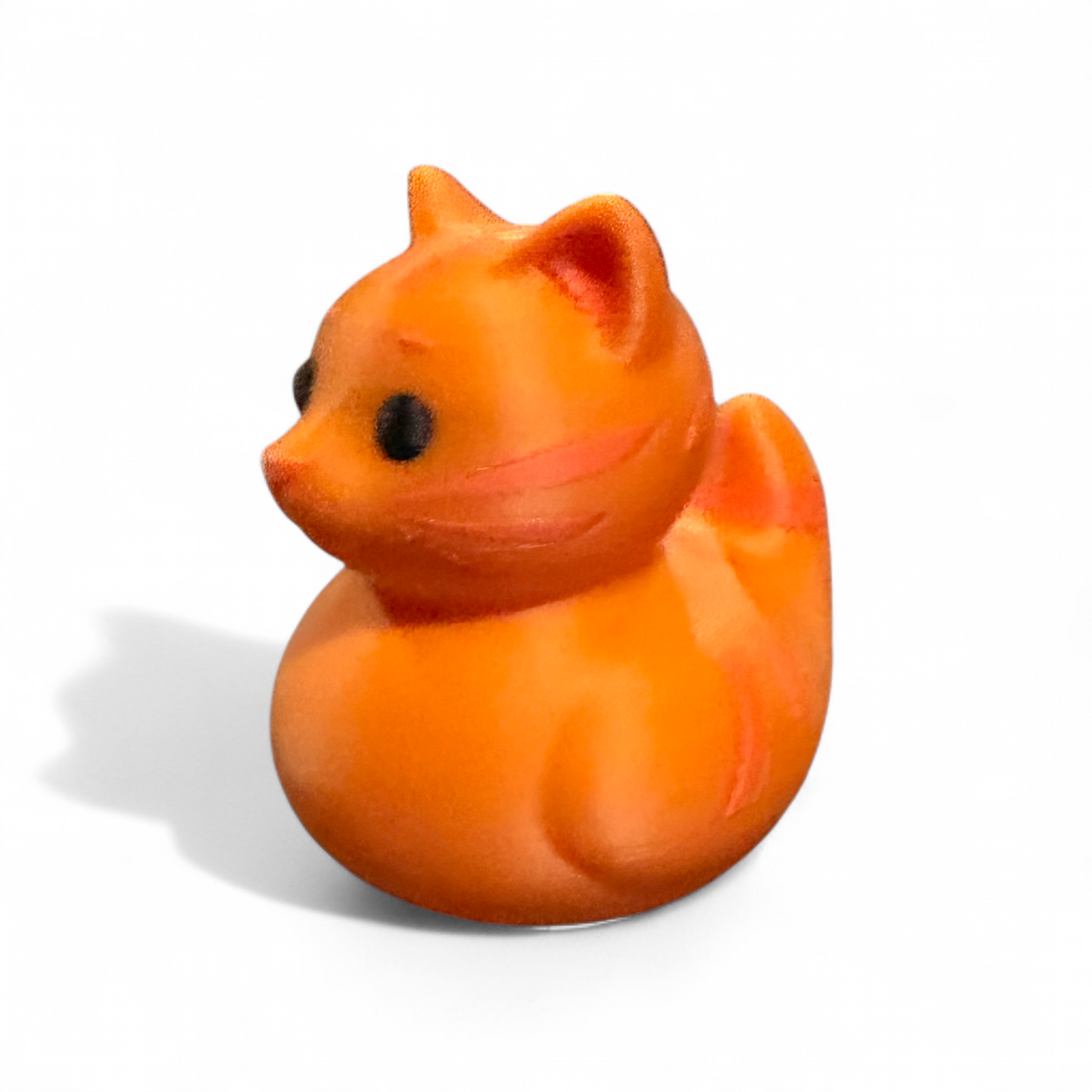 Orange Cat Duck - 3D Printed Collectible Desk and Dashboard Decor Gift 3D-Printed Duck - Jeep Accessory - Rubber Duck - Great for ducking