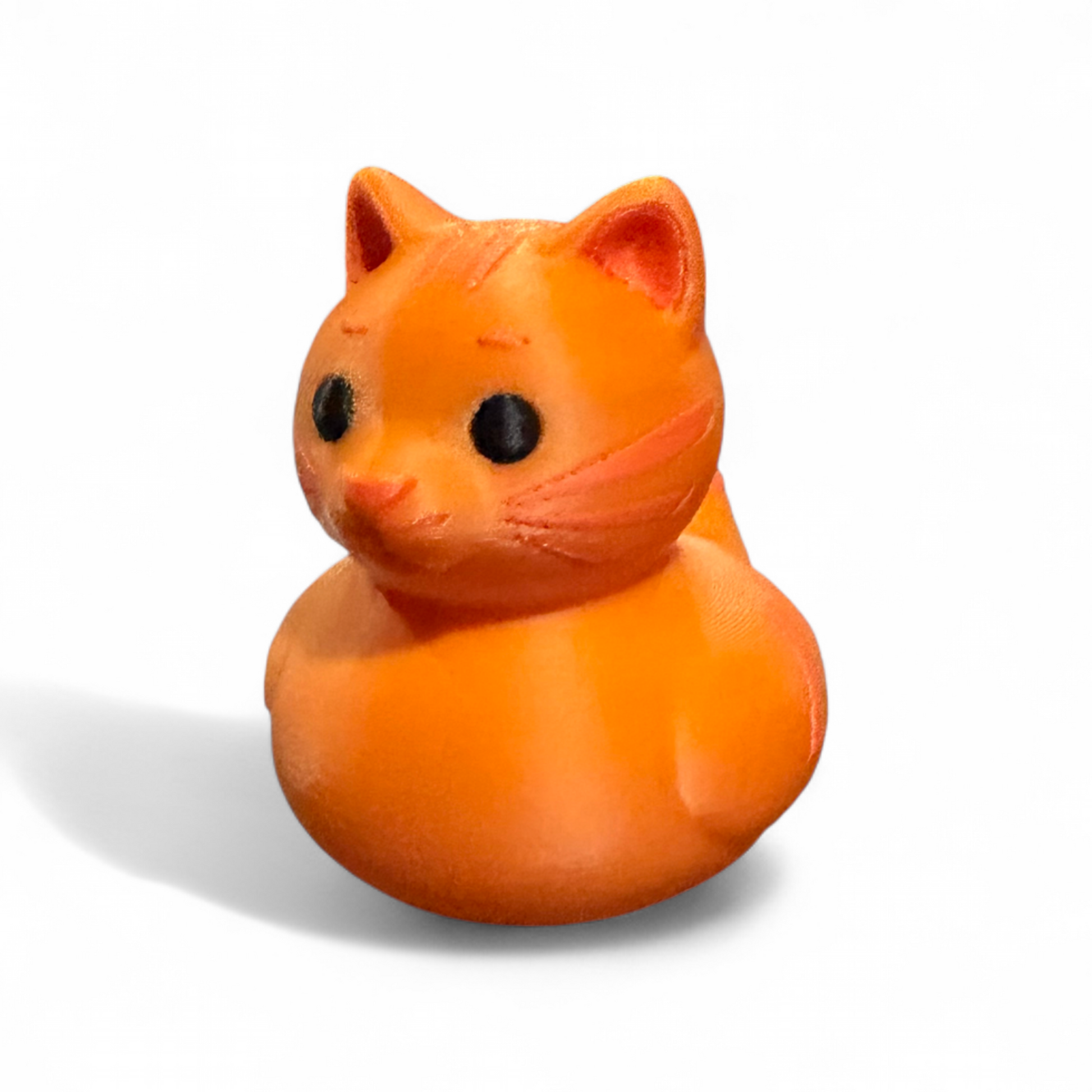 Orange Cat Duck - 3D Printed Collectible Desk and Dashboard Decor Gift 3D-Printed Duck - Jeep Accessory - Rubber Duck - Great for ducking
