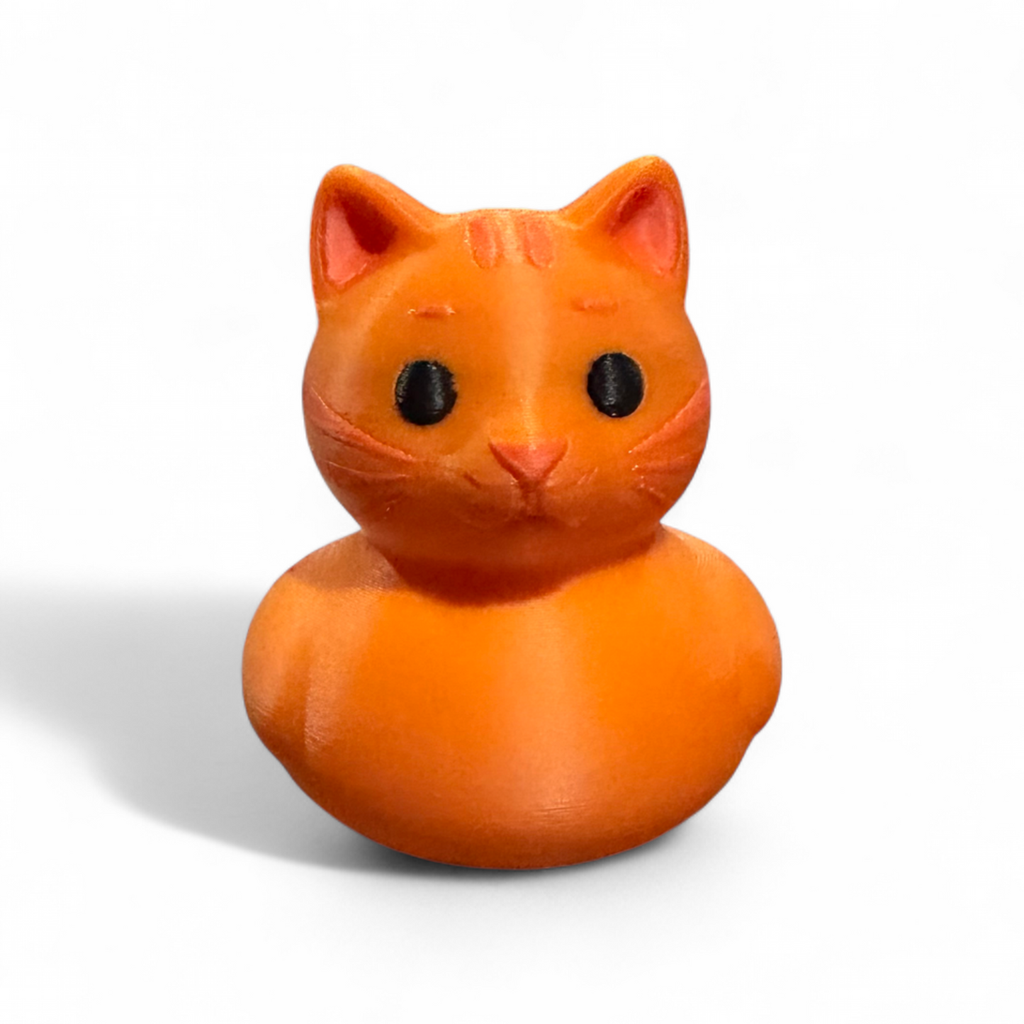Orange Cat Duck - 3D Printed Collectible Desk and Dashboard Decor Gift 3D-Printed Duck - Jeep Accessory - Rubber Duck - Great for ducking