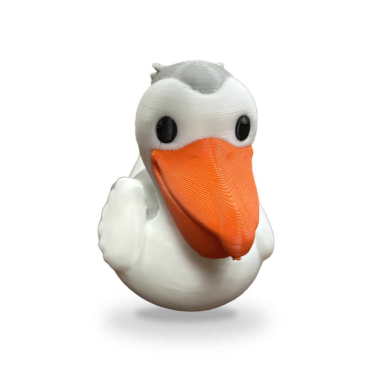 Pelican Duck - 3D Printed Collectible Desk and Dashboard Decor Gift 3D-Printed Duck - Jeep Accessory - Rubber Duck - Great for ducking