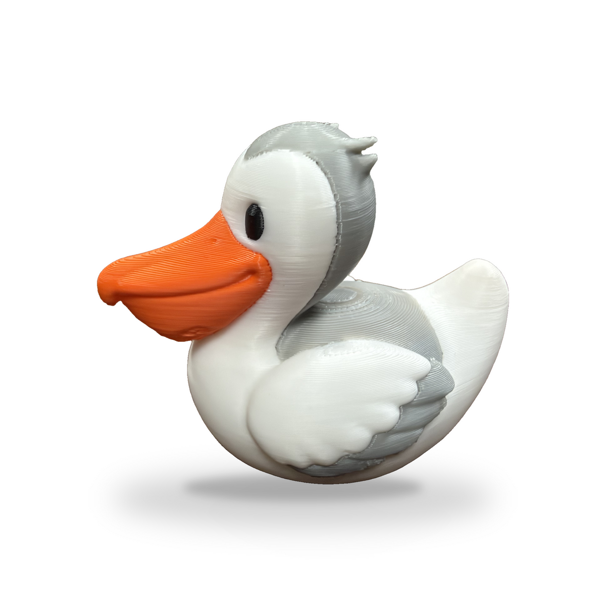 Pelican Duck - 3D Printed Collectible Desk and Dashboard Decor Gift 3D-Printed Duck - Jeep Accessory - Rubber Duck - Great for ducking
