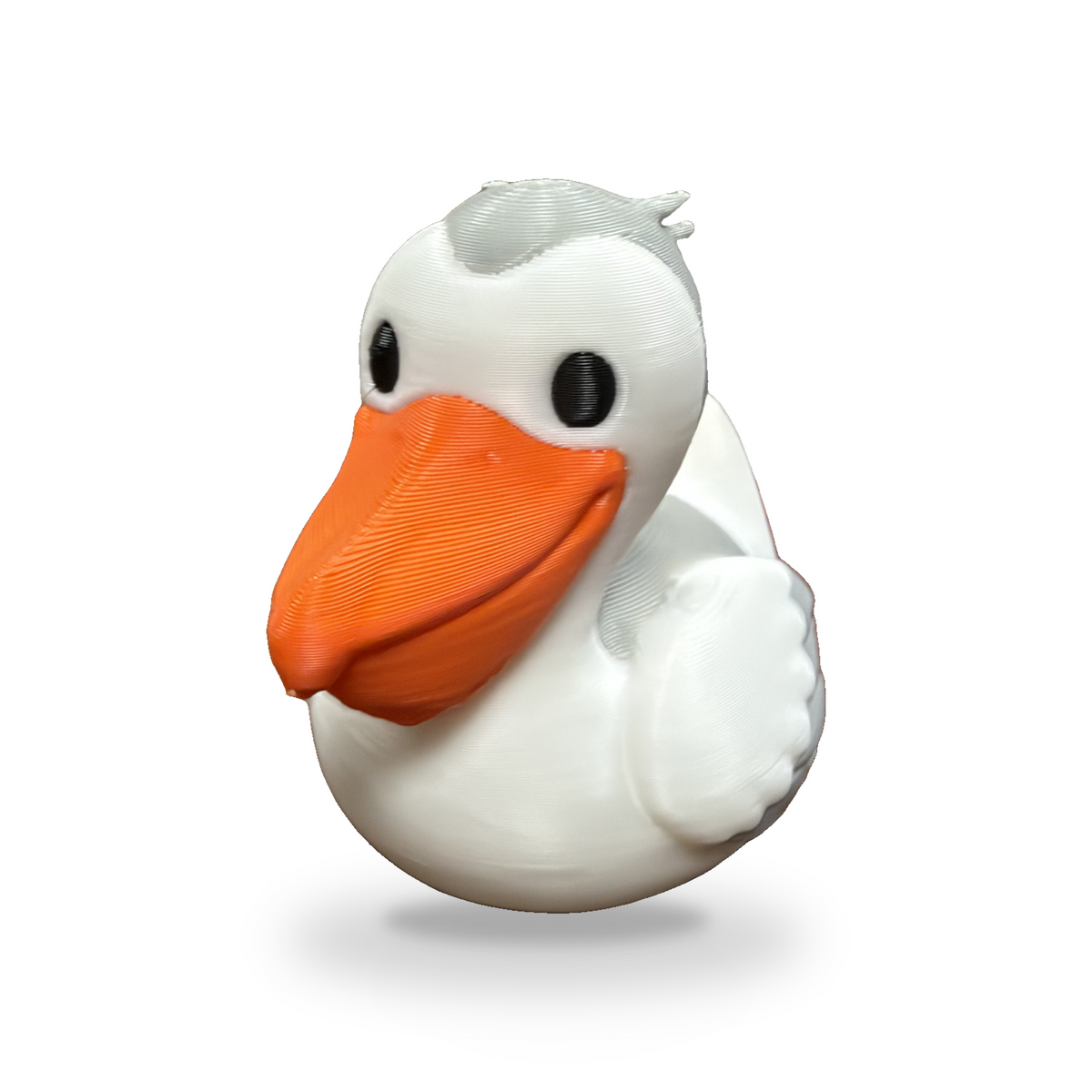 Pelican Duck - 3D Printed Collectible Desk and Dashboard Decor Gift 3D-Printed Duck - Jeep Accessory - Rubber Duck - Great for ducking
