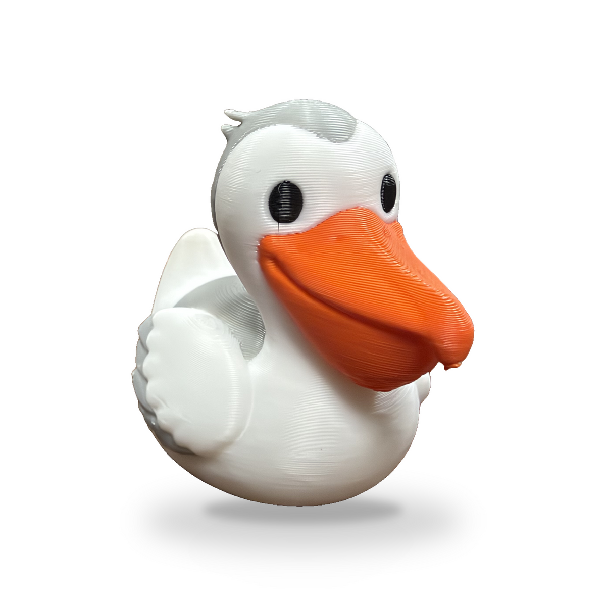 Pelican Duck - 3D Printed Collectible Desk and Dashboard Decor Gift 3D-Printed Duck - Jeep Accessory - Rubber Duck - Great for ducking