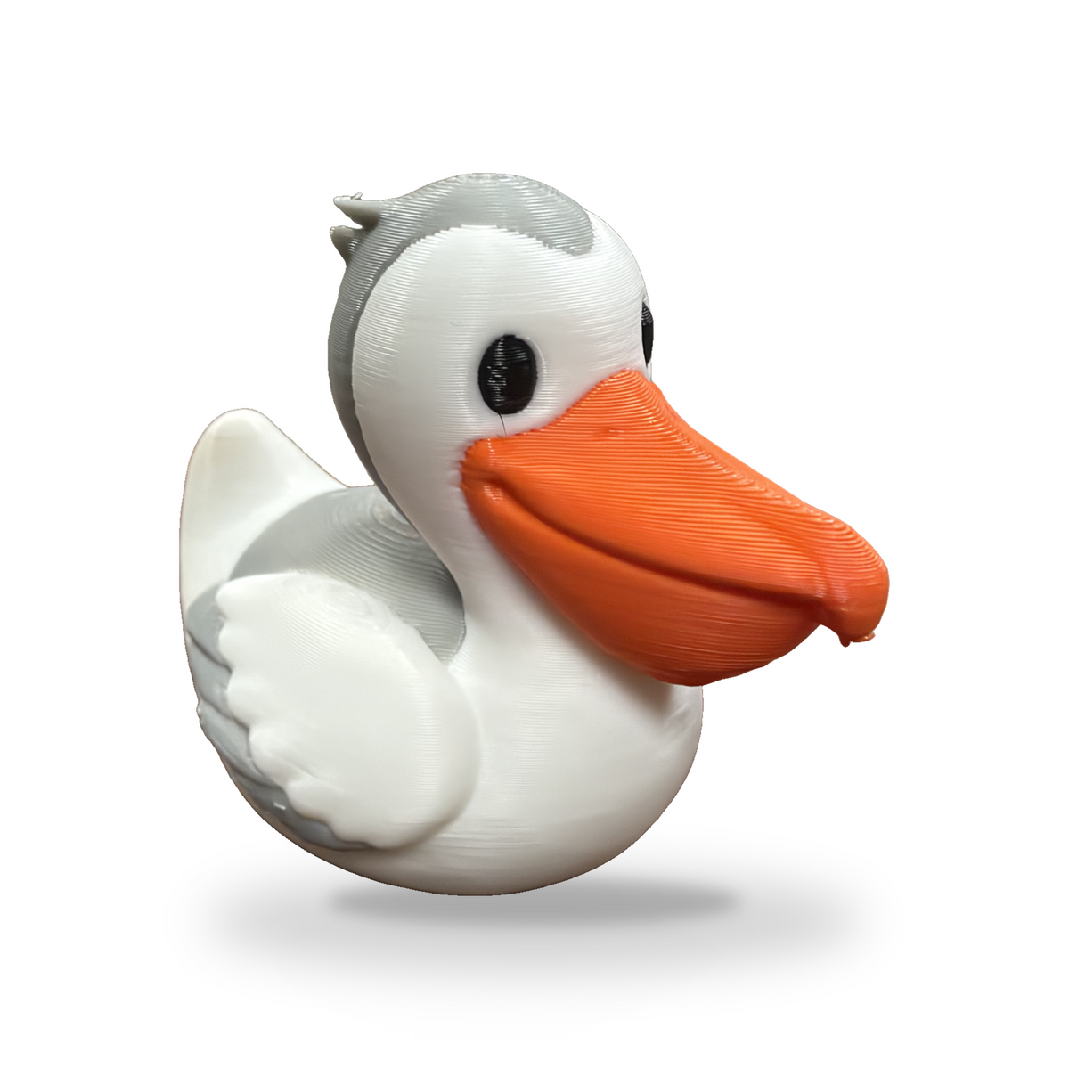 Pelican Duck - 3D Printed Collectible Desk and Dashboard Decor Gift 3D-Printed Duck - Jeep Accessory - Rubber Duck - Great for ducking