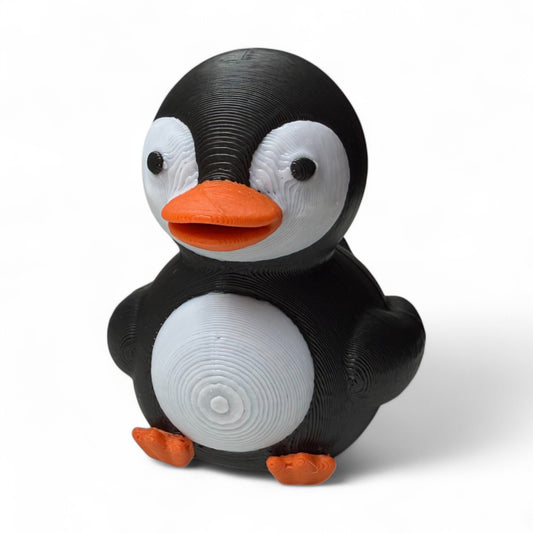 Penguin Duck – 3D-Printed Arctic-Inspired Duck with Tuxedo Style and Waddle Charm 3D-Printed Duck - Jeep Accessory - Rubber Duck - Great for ducking