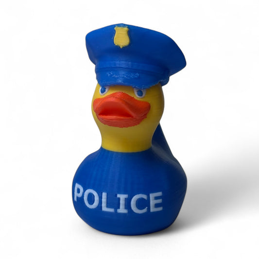 Police Duck – 3D-Printed Officer Duck with Hat, Badge & Patrol Detail 3D-Printed Duck - Jeep Accessory - Rubber Duck - Great for ducking