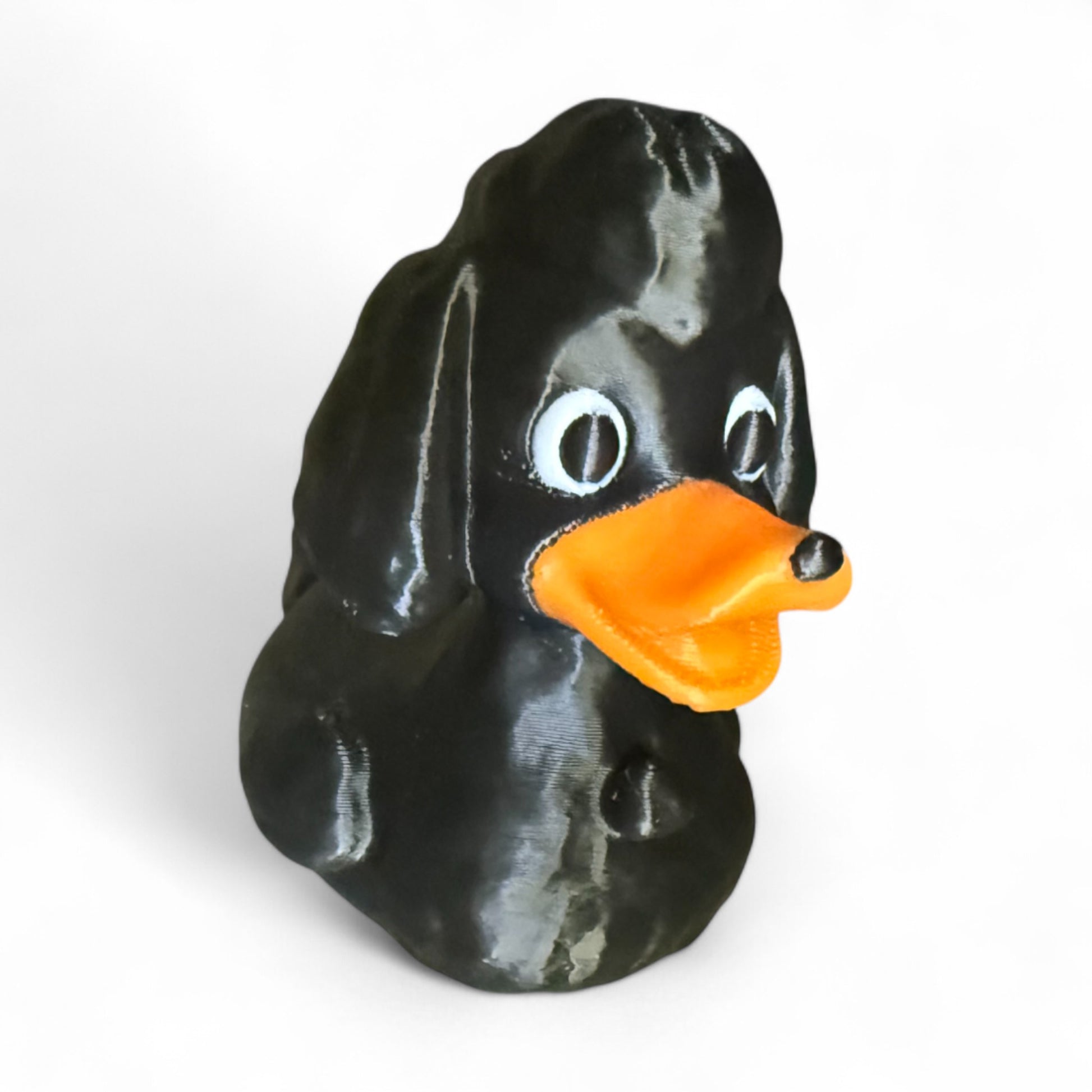 Poodle Duck - 3D Printed Duck in Both Black and White - Fluffy Companion Dog 3D-Printed Duck - Jeep Accessory - Rubber Duck - Great for ducking