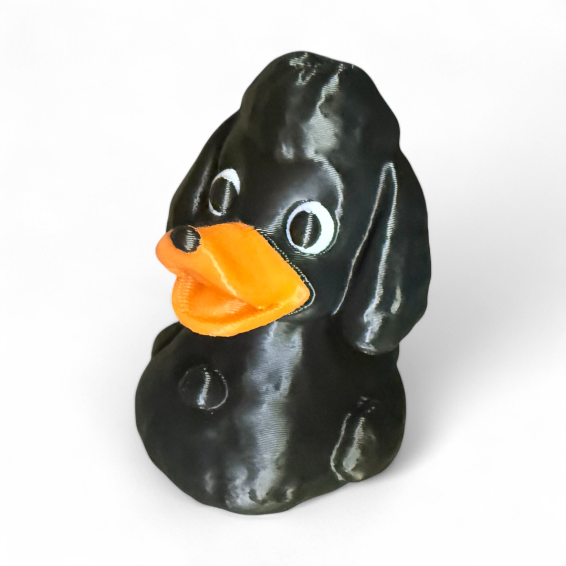 Poodle Duck - 3D Printed Duck in Both Black and White - Fluffy Companion Dog 3D-Printed Duck - Jeep Accessory - Rubber Duck - Great for ducking
