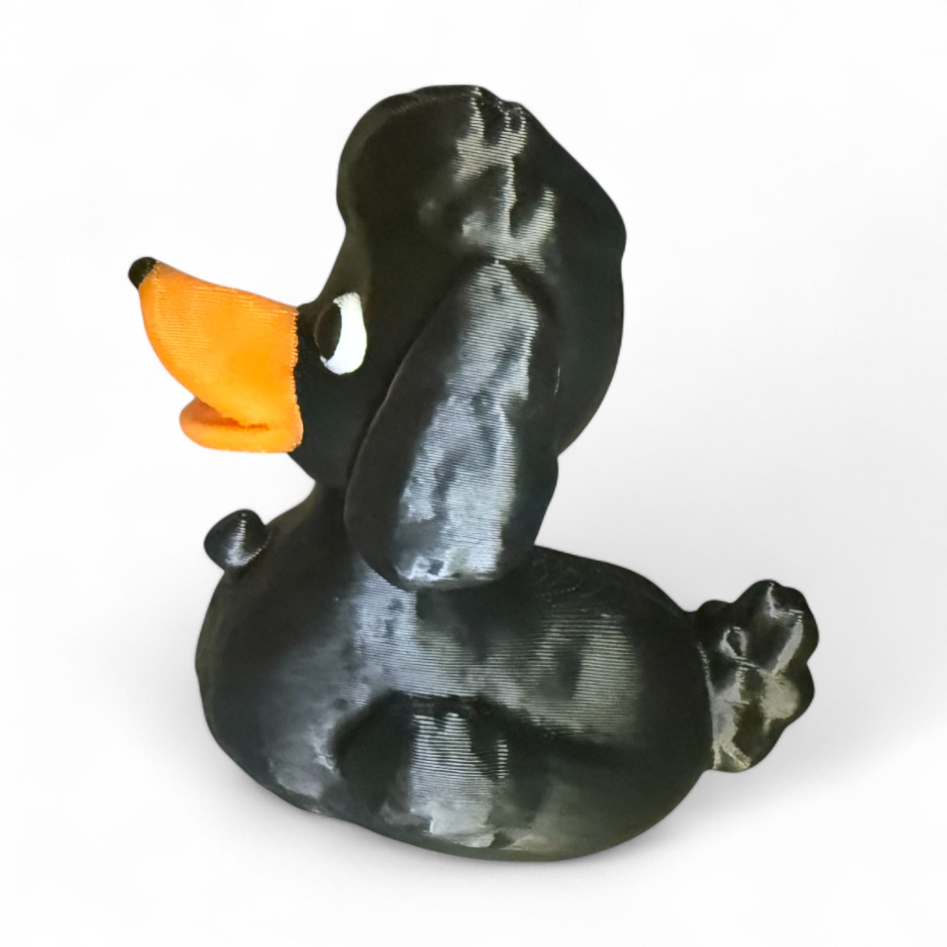 Poodle Duck - 3D Printed Duck in Both Black and White - Fluffy Companion Dog 3D-Printed Duck - Jeep Accessory - Rubber Duck - Great for ducking