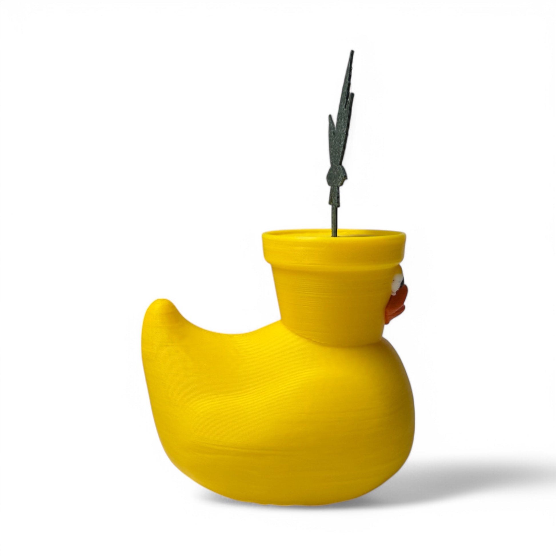 Pothead Duck – 3D-Printed Duck with Flower Pot & Marijuana Plant Head 3D-Printed Duck - Jeep Accessory - Rubber Duck - Great for ducking