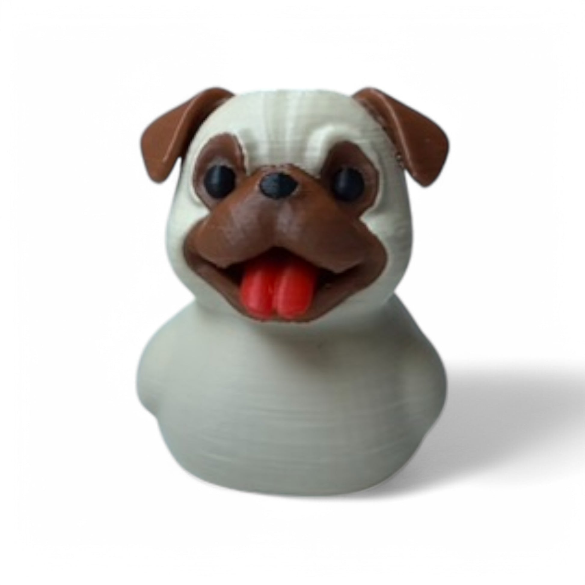 Pug Duck – Adorable & Wrinkly Dog-Inspired Duck Collectible 3D-Printed Duck - Jeep Accessory - Rubber Duck - Great for ducking