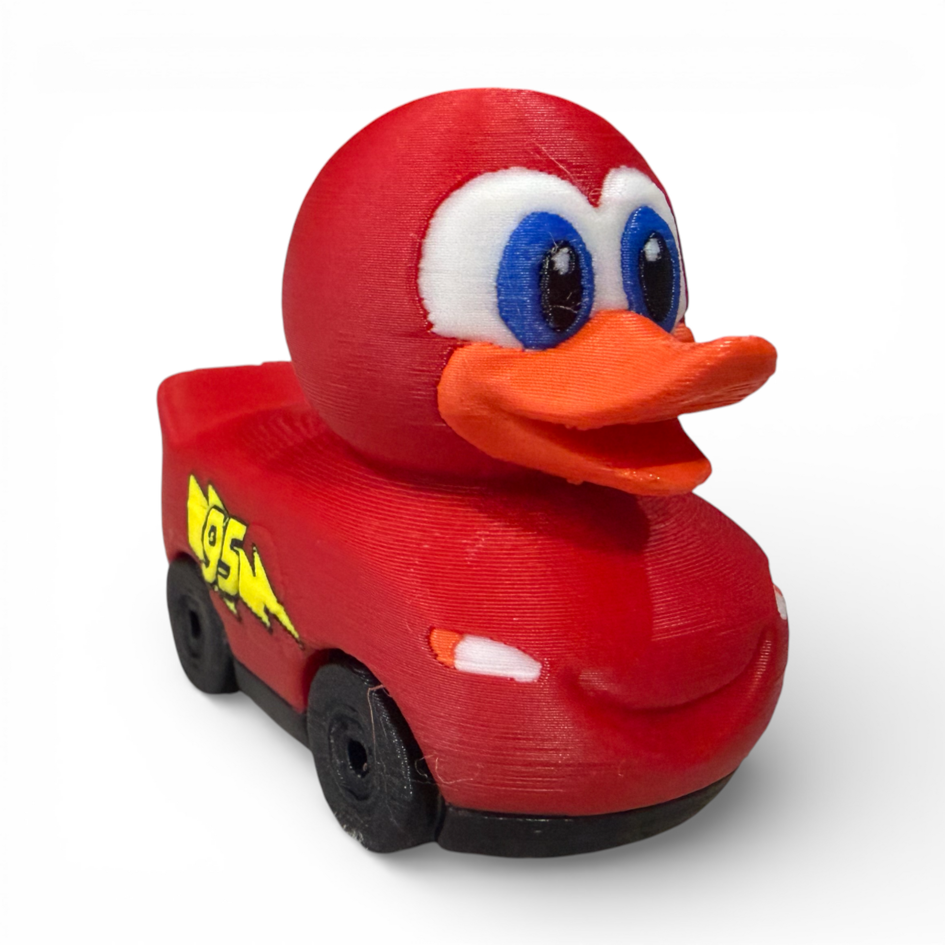 Race Car Duck 3D Printed Red PLA Based Duck for Adventure Lovers - 3D Printed 3D-Printed Duck - Jeep Accessory - Rubber Duck - Great for ducking