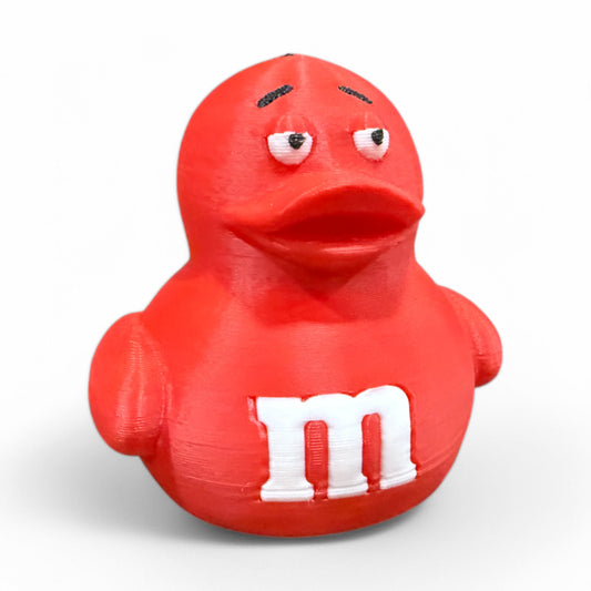 Red Candy Coated Duck – 3D-Printed Duck with Sweet Colorful Style 3D-Printed Duck - Jeep Accessory - Rubber Duck - Great for ducking