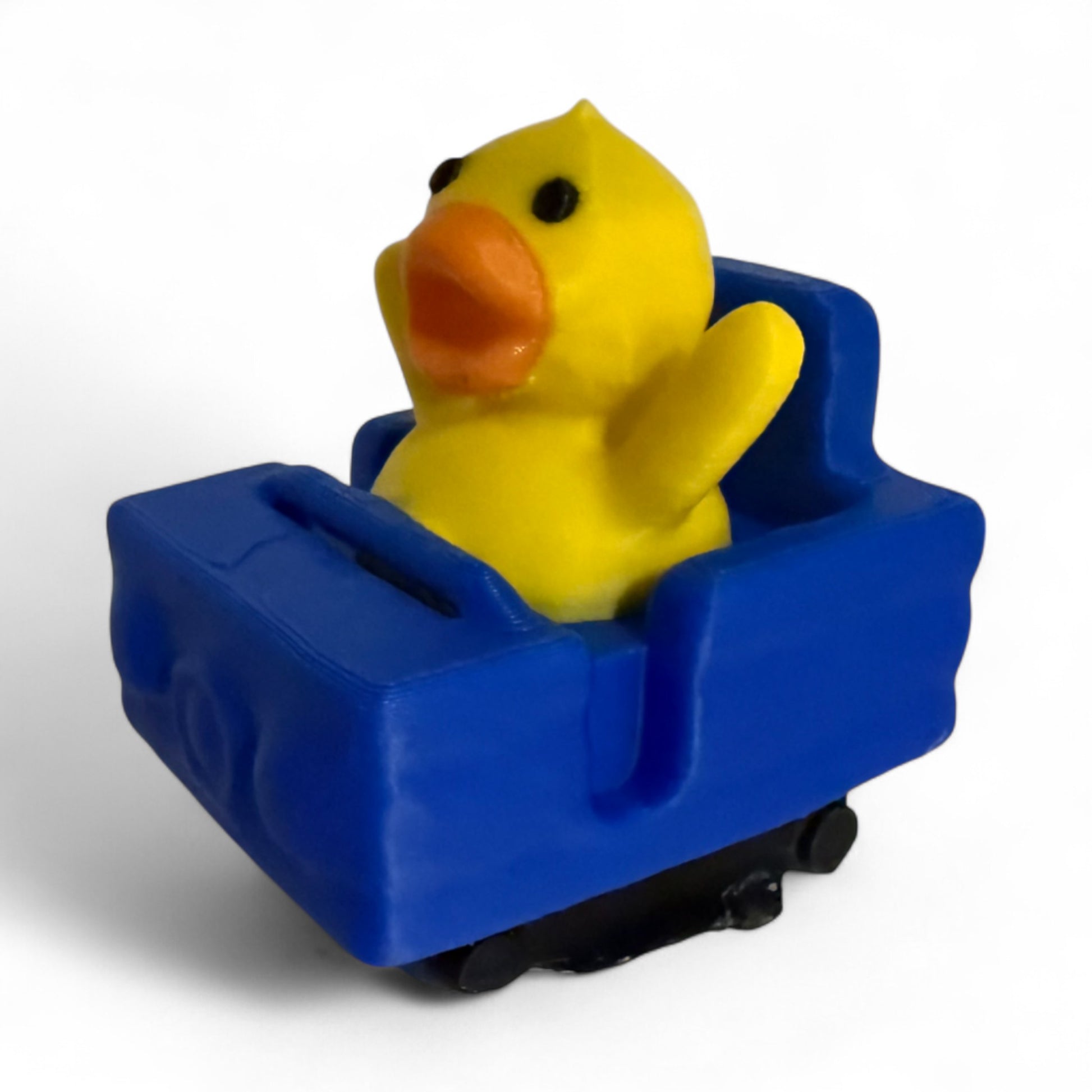 Roller Coaster Duck – 3D-Printed Duck with Thrill Ride Pose & Theme Park Vibes 3D-Printed Duck - Jeep Accessory - Rubber Duck - Great for ducking
