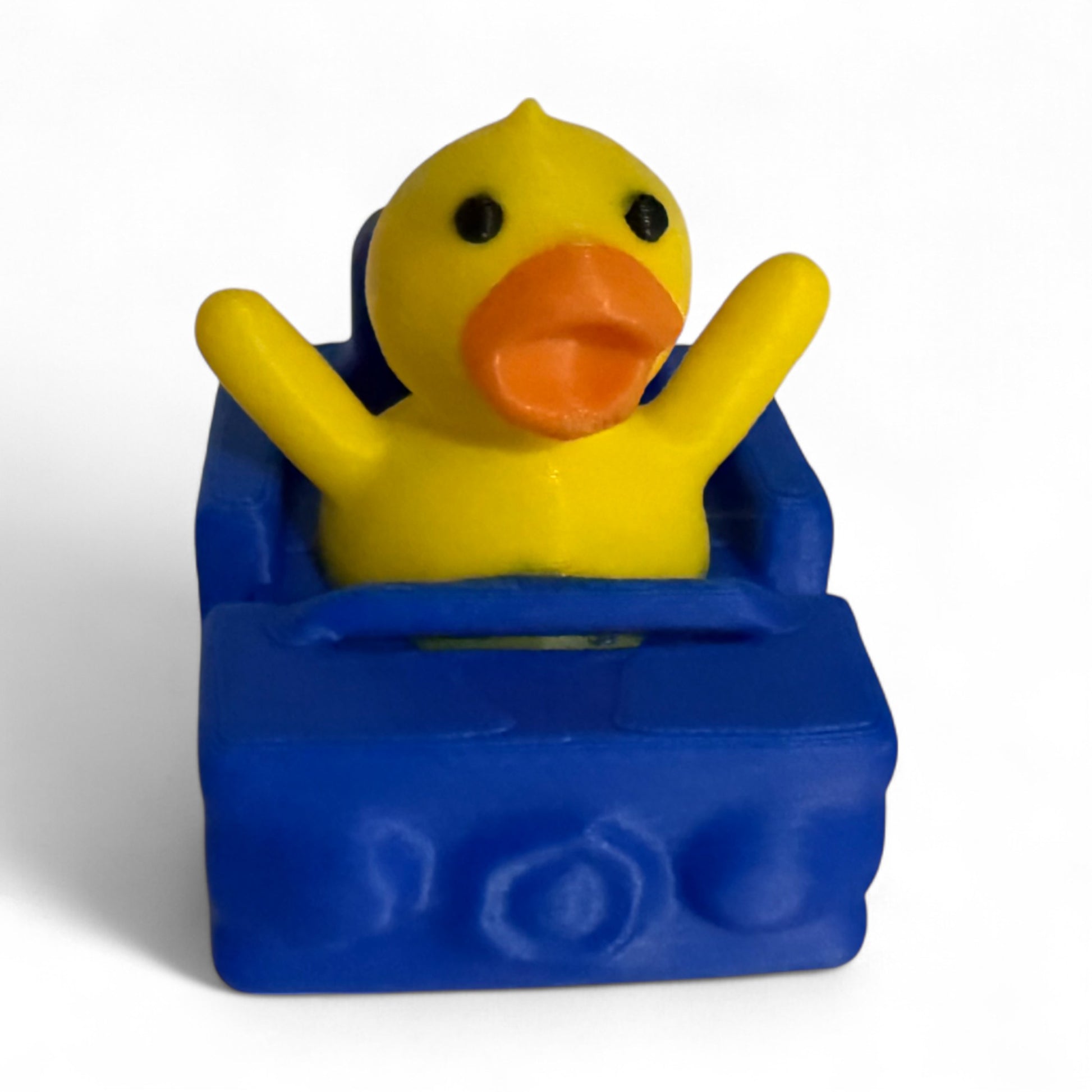 Roller Coaster Duck – 3D-Printed Duck with Thrill Ride Pose & Theme Park Vibes 3D-Printed Duck - Jeep Accessory - Rubber Duck - Great for ducking