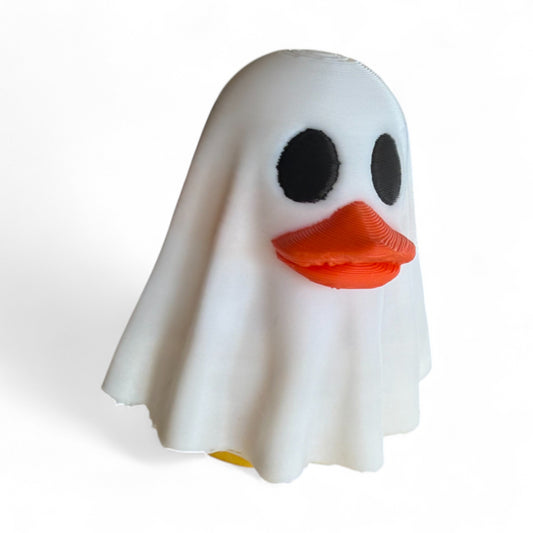 Sheet Ghost Duck: Spooky Halloween Adventure Companion for Off-Road Fun 3D-Printed Duck - Jeep Accessory - Rubber Duck - Great for ducking