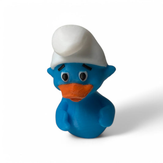 Smurf Duck – Blue Cartoon-Inspired Duck Collectible 3D-Printed Duck - Jeep Accessory - Rubber Duck - Great for ducking