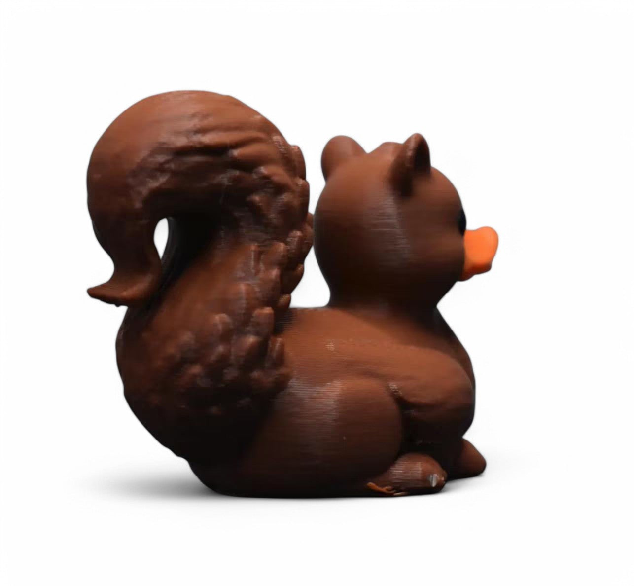 Squirrel Duck – 3D-Printed Duck with Bushy Tail, Ears & Woodland Mischief 3D-Printed Duck - Jeep Accessory - Rubber Duck - Great for ducking