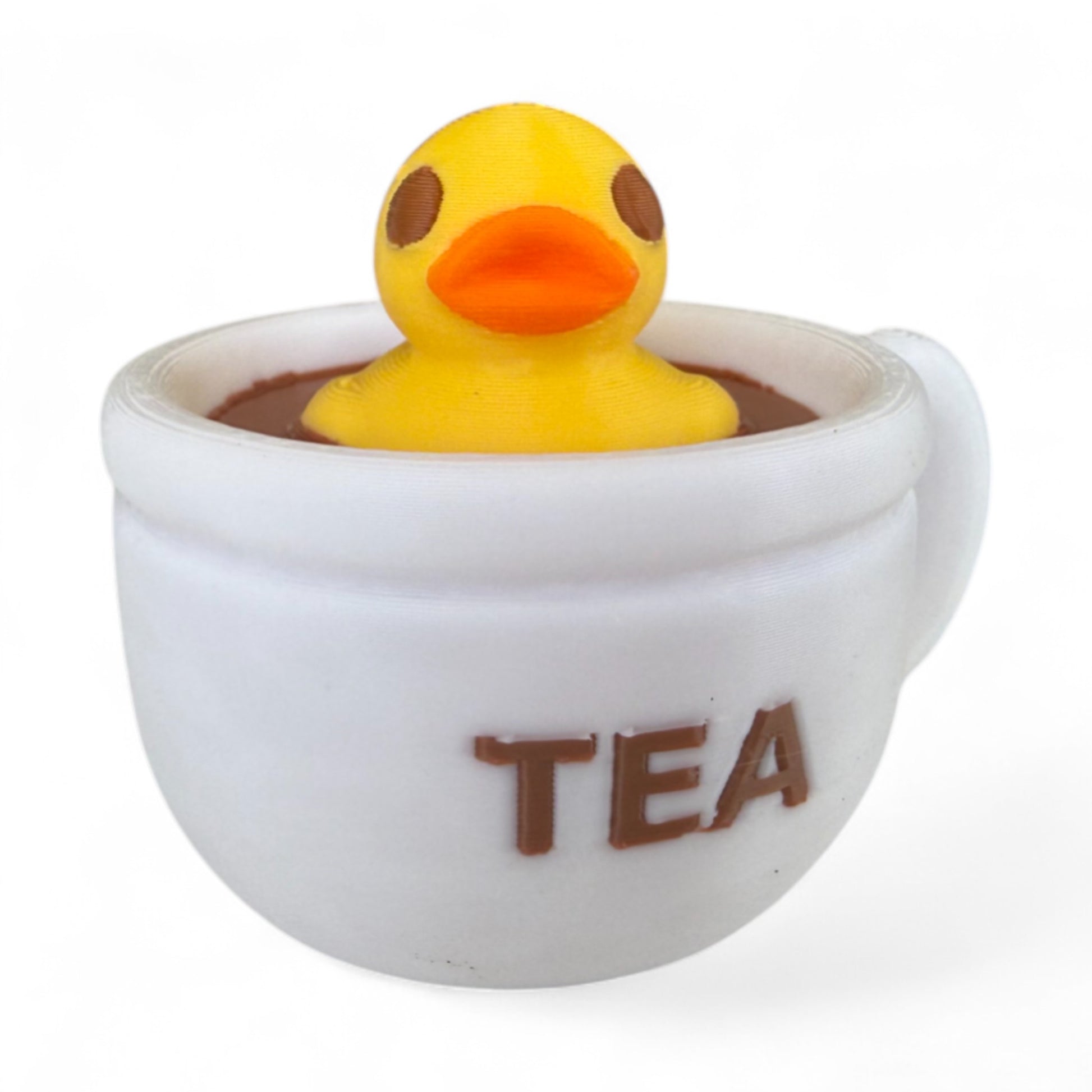 Tea Cup Duck – Floating Duck Collectible for Tea Lovers | Duck in a Cup 3D-Printed Duck - Jeep Accessory - Rubber Duck - Great for ducking