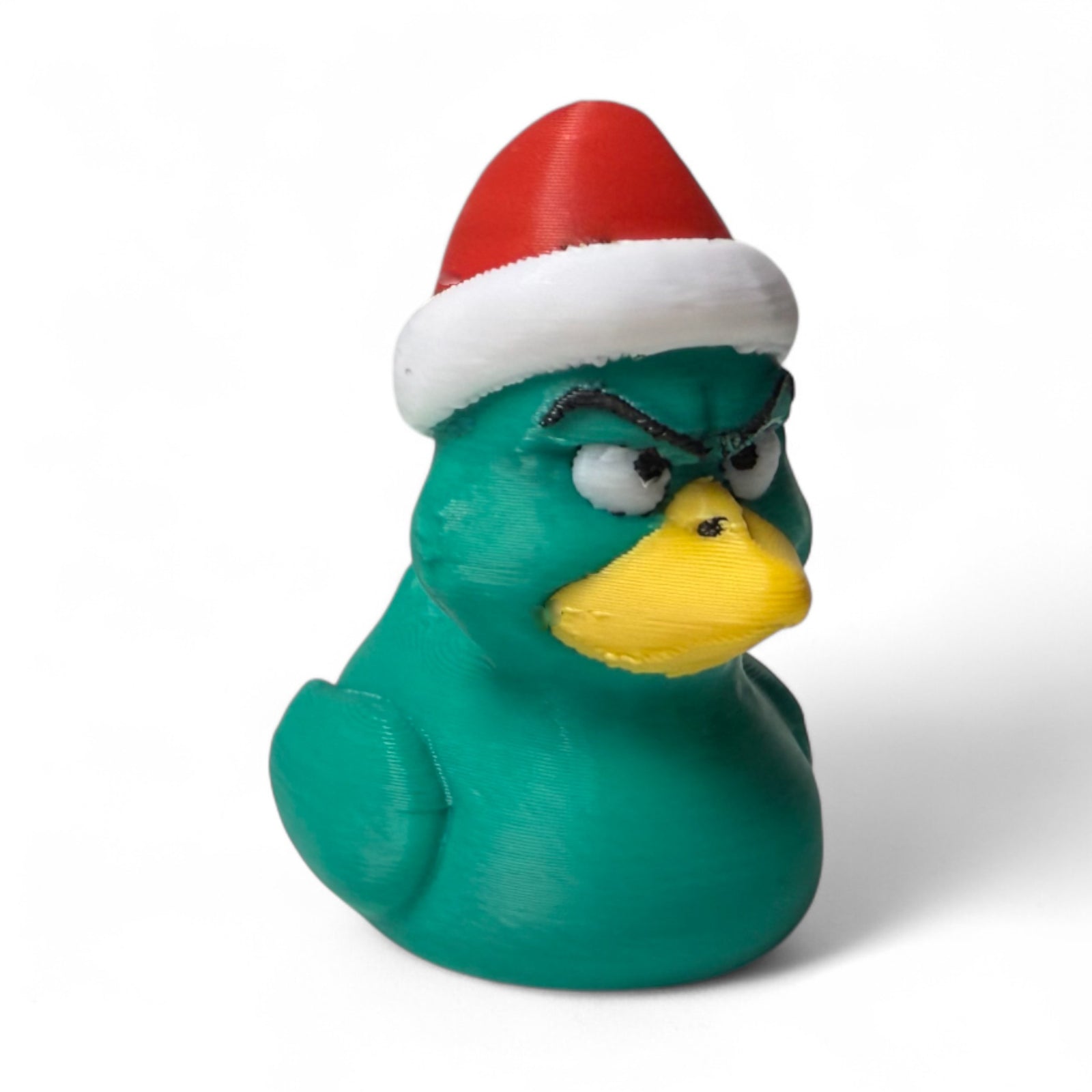 The Grumpy Green Christmas Duck: A Festive Adventure Companion 3D-Printed Duck - Jeep Accessory - Rubber Duck - Great for ducking