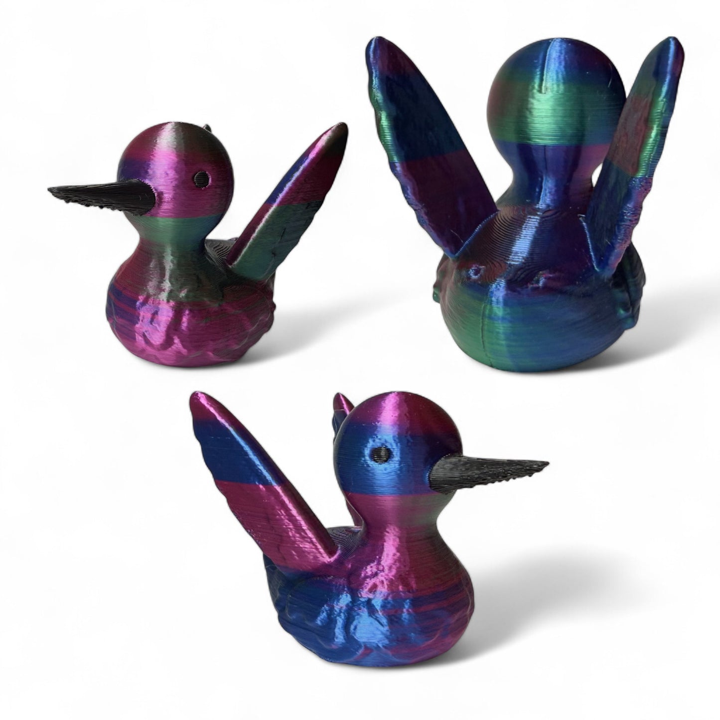 Translucent Hummingbird Duck – A Graceful Tribute to Nature’s Smallest Flier 3D-Printed Duck - Jeep Accessory - Rubber Duck - Great for ducking