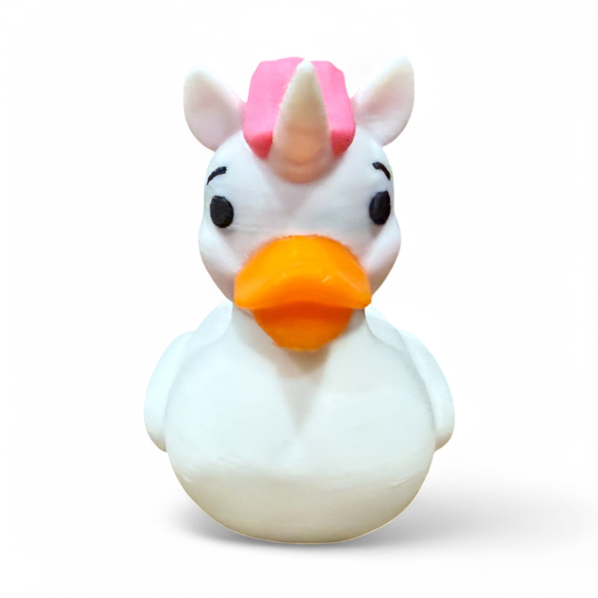 Unicorn Duck – 3D-Printed Fantasy Duck with Horn, Mane & Magical Charm 3D-Printed Duck - Jeep Accessory - Rubber Duck - Great for ducking